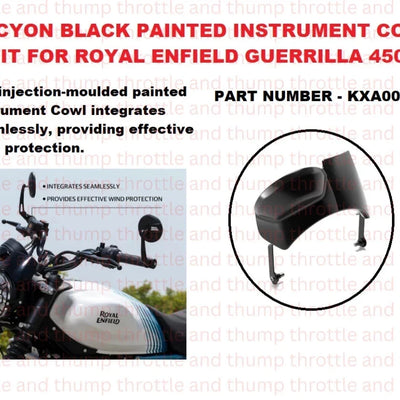 Halcyon Black Painted Instrument Cowl fit for Royal Enfield Guerrilla 450