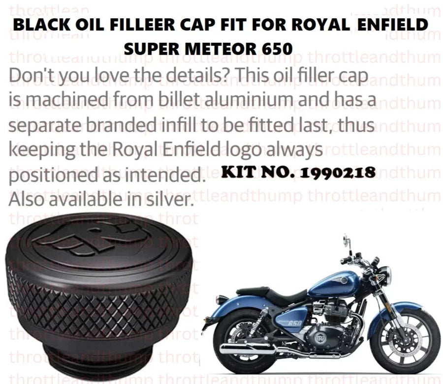 Black Oil Filler Cap fit for Royal Enfield Super Meteor 650