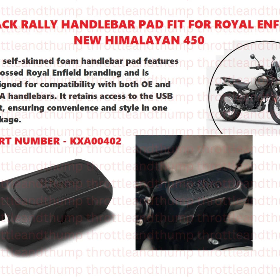 Black Rally Handlebar Pad fit for Royal Enfield Himalayan 450