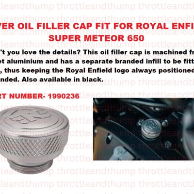 Silver Oil Filler Cap fit for Royal Enfield Super Meteor 650