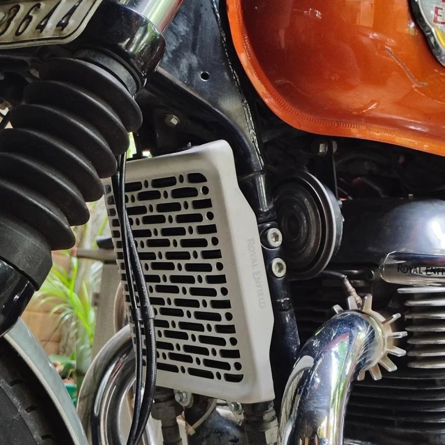 Silver Oil Cooler Guard fit for Royal Enfield Bear 650