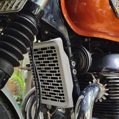 Silver Oil Cooler Guard fit for Royal Enfield Bear 650