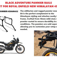 Black Adventure Pannier Rails fit for Royal Enfield Himalayan 450