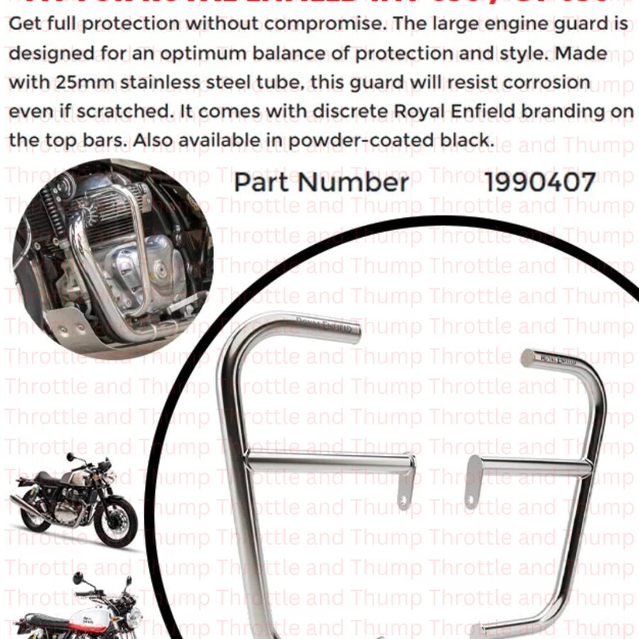 Silver Large Engine Guards fit for Royal Enfield Continental GT 650