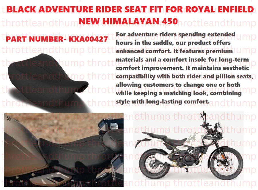 Black Adventure Rider Seat fit for Royal Enfield Himalayan 450