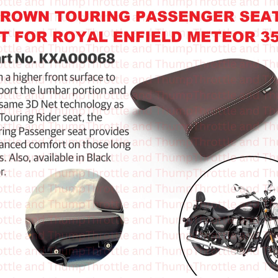 Brown Touring Passenger Seat fit for Royal Enfield Meteor 350