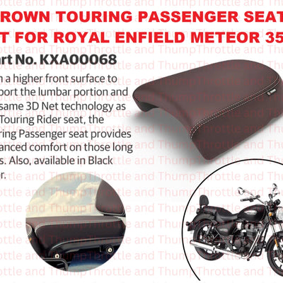 Brown Touring Passenger Seat fit for Royal Enfield Meteor 350