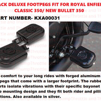 Black Deluxe Footpegs fit for Royal Enfield Classic 350