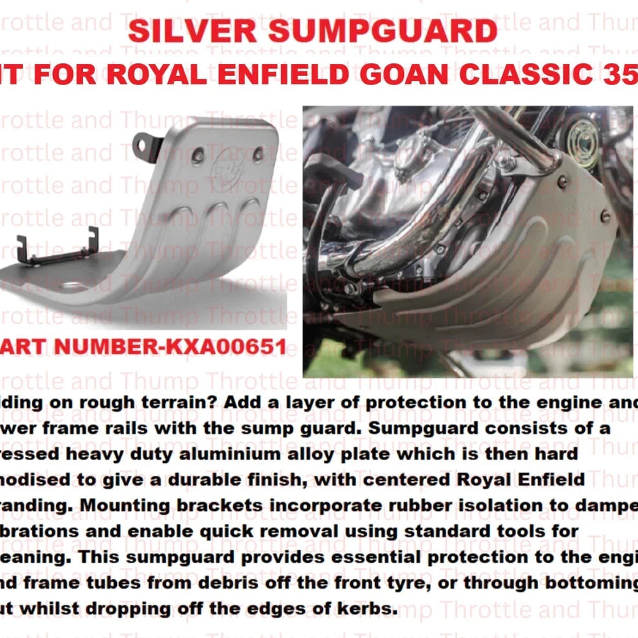 Silver Sumpguard fit for Royal Enfield Goan Classic 350