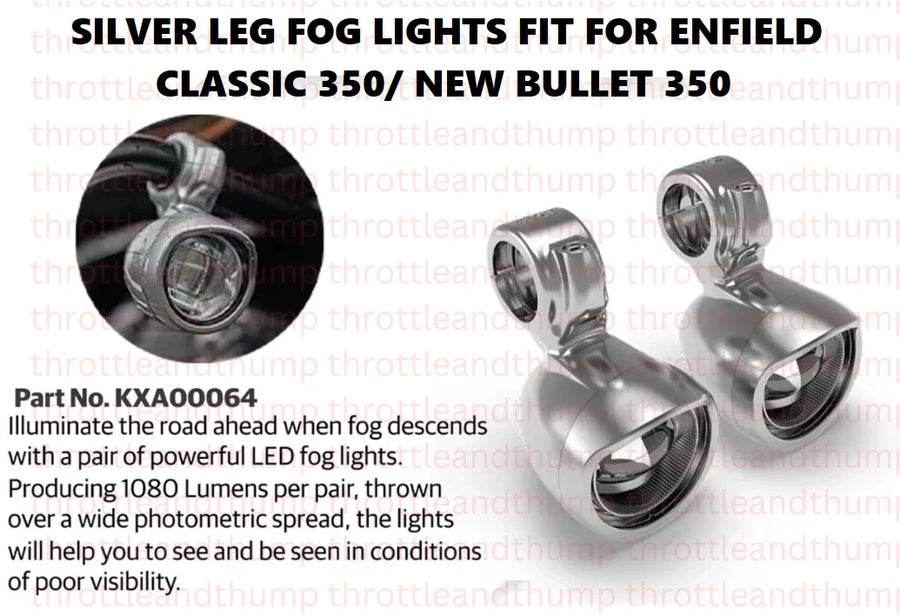 Silver Led Fog Lights fit for Royal Enfield Bullet 350