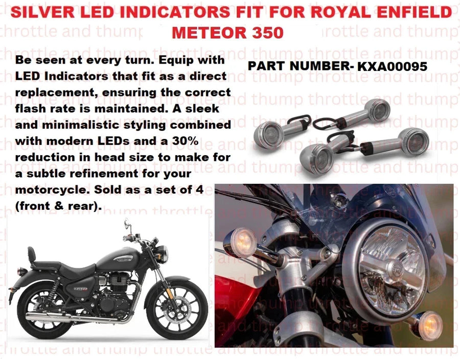 Silver LED Indicators fit for Royal Enfield Meteor 350