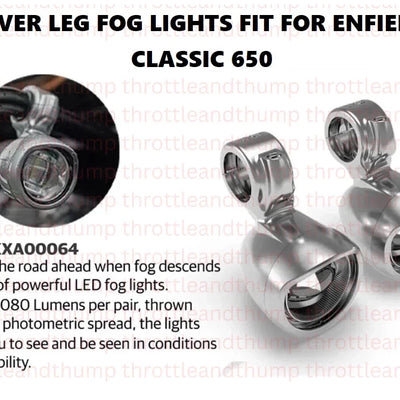 Silver Led Fog Lights fit for Royal Enfield Classic 650
