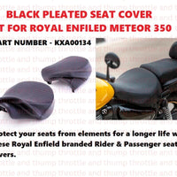 Black Pleated Seat Cover fit for Royal Enfield Meteor 350
