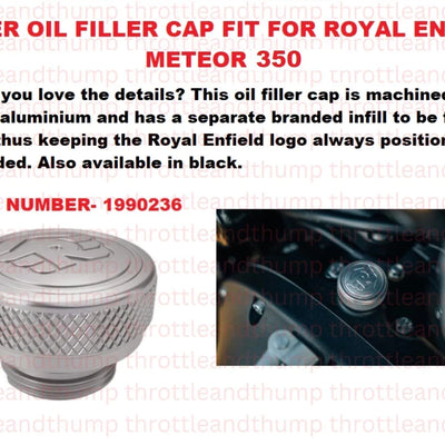 Silver Oil Filler Cap fit for Royal Enfield Meteor 350
