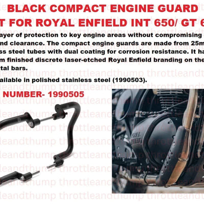 Black Compact Engine Guards fit for Royal Enfield Continental GT 650