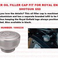 Silver Oil Filler Cap fit for Royal Enfield Shotgun 650