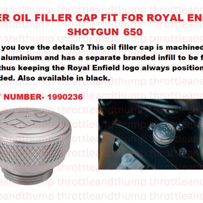 Silver Oil Filler Cap fit for Royal Enfield Shotgun 650