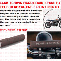 Black/ Brown Handlebar Brace Pad fit for Royal Enfield Interceptor 650