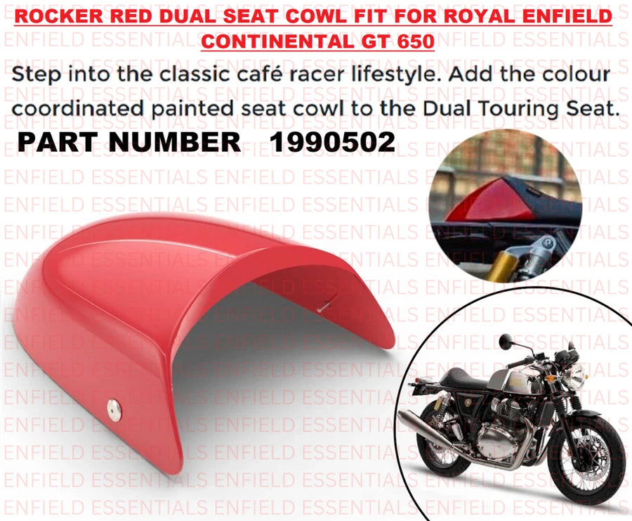 Rocker Red Dual Seat Cowl fit for Royal Enfield Continental GT 650