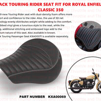 Black Touring Rider Seat fit for Royal Enfield Classic 350