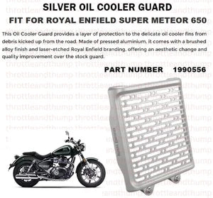 Silver Oil Cooler Guard fit for Royal Enfield Super Meteor 650